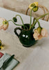 Poterie Barbotine Twisted Handled Pitcher | Bottle Green
